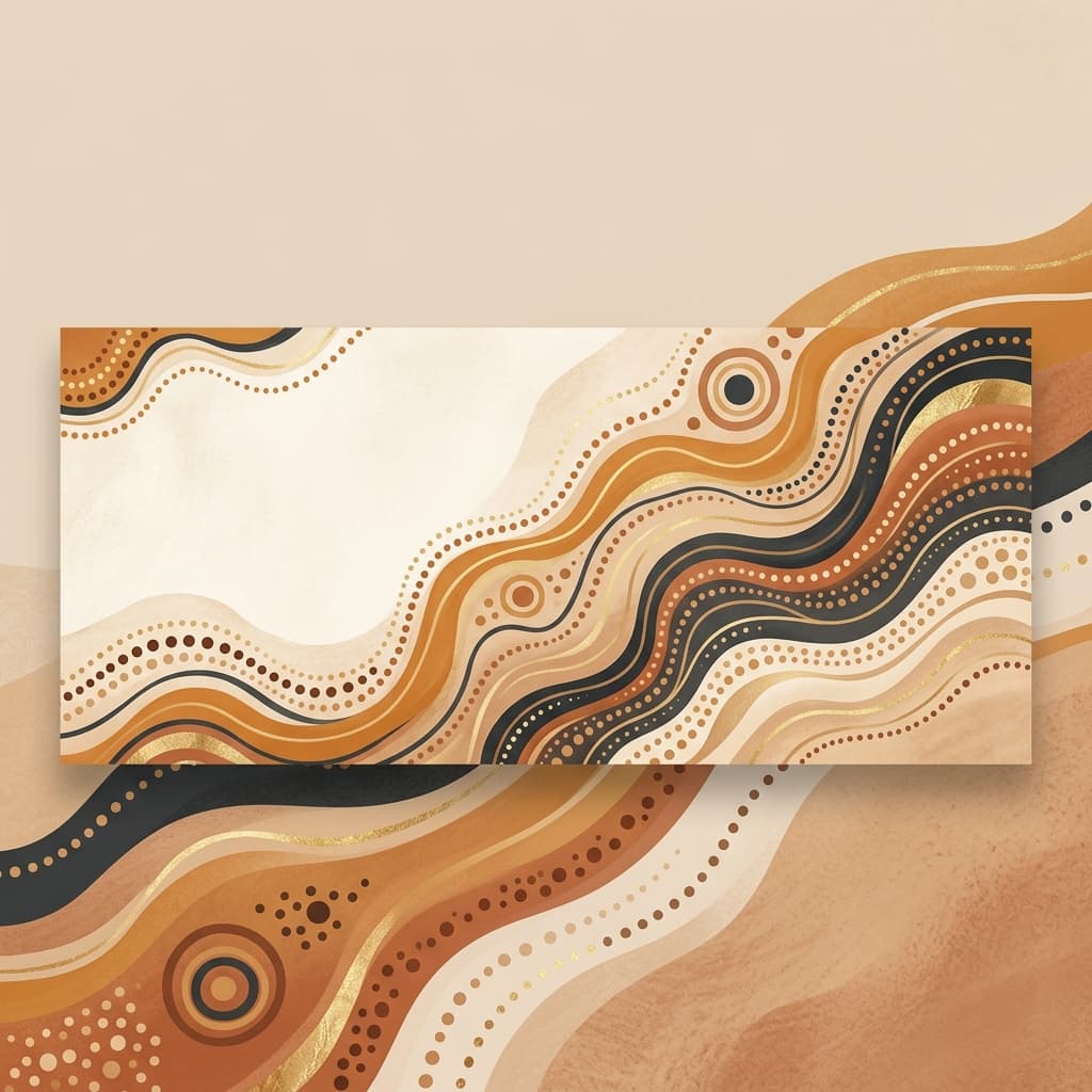 Aboriginal Art Background representing connection to country